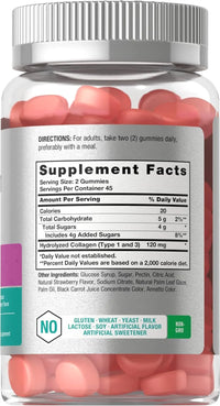 Collagen Gummies | 70 Count | Strawberry Flavored | Hydrolyzed Collagen Type 1 and 3 | by