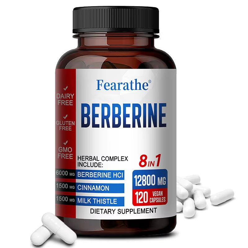 Berberine Capsules Contain Ceylon Cinnamon and Milk Thistle to Support Liver Function, Gut Health and Immunity