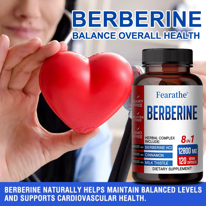 Berberine Capsules Contain Ceylon Cinnamon and Milk Thistle to Support Liver Function, Gut Health and Immunity