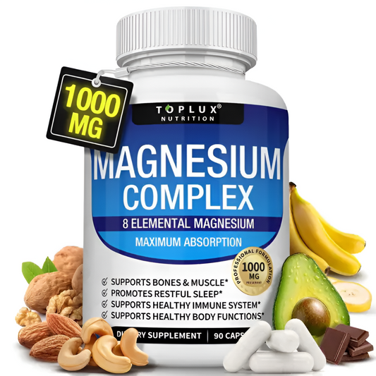 Magnesium Complex Supplement: 1000Mg of 8-Element Magnesium, 90 Capsules